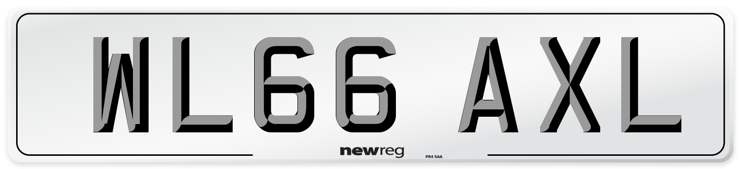 WL66 AXL Number Plate from New Reg
